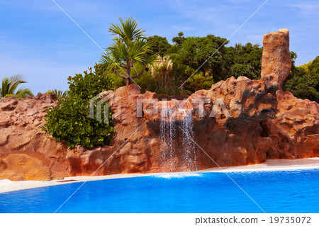 Waterfall in park at Tenerife - Canary Spain Waterfall in park at Tenerife - Canary Spain 19735072