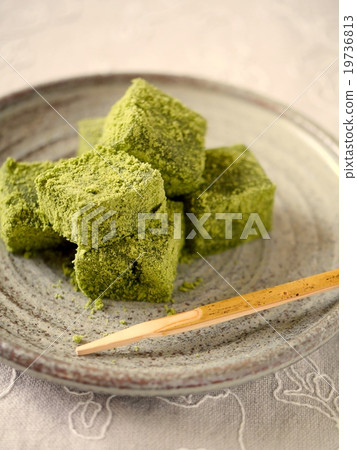 Matcha Warabime mochi (up) Matcha Warabime mochi (up) 19736813