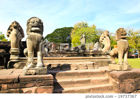 View of the historic Prasat Hin Phimai Castle View of the historic Prasat Hin Phimai Castle 19737367
