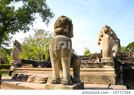 View of the historic Prasat Hin Phimai Castle 19737368