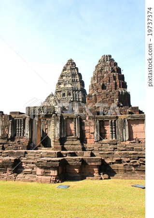 View of the historic Prasat Hin Phimai Castle View of the historic Prasat Hin Phimai Castle 19737374