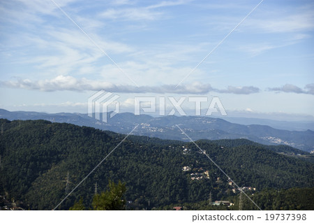 view of Barcelona from the Tibidabo hill 19737398