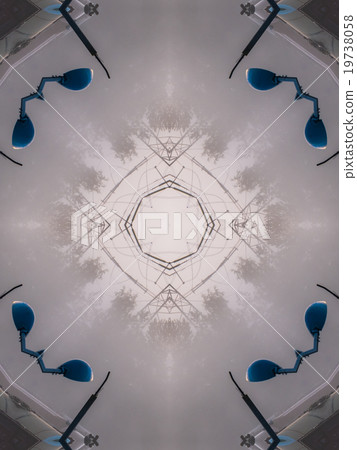 Pattern of kaleidoscope abstract grey pattern 19738058