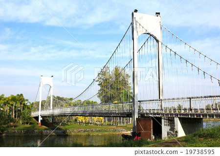 Famous white hanging bridge of Nong Prajak Park 19738595