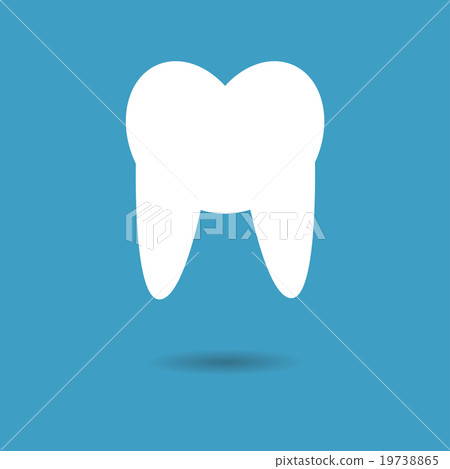 Tooth Icon with shadow. Vector illustration Tooth Icon with shadow. Vector illustration 19738865