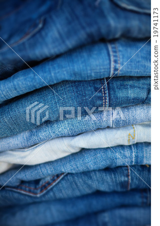 Jeans in Assorted Shades of Blue, Folded 19741173