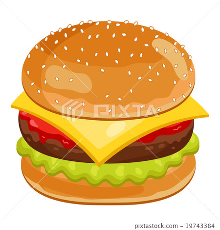 Burger on white background. 19743384