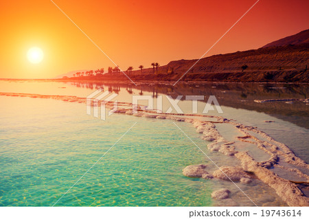 Sunrise over Dead Sea. 19743614
