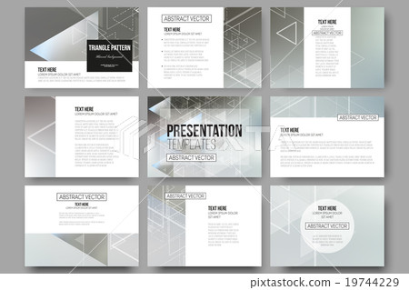Set of 9 vector templates for presentation slides 19744229