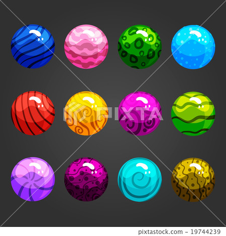 Cartoon shiny bubbles 19744239