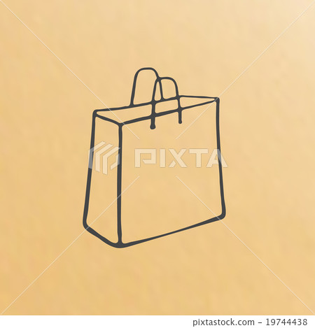 cartoon of three brown paper bags 19744438