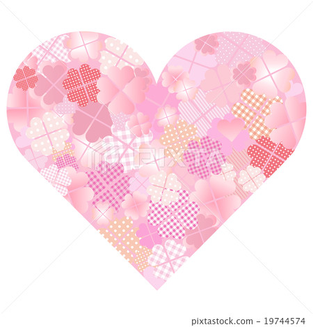 四葉三葉草心粉紅色 19744574