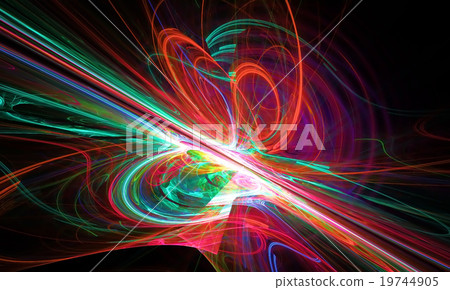 Shining a fantastic red line in a furious movement 19744905