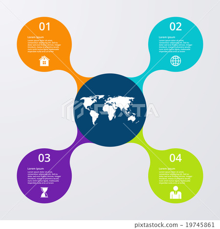 Vector illustration infographics four options Vector illustration infographics four options 19745861