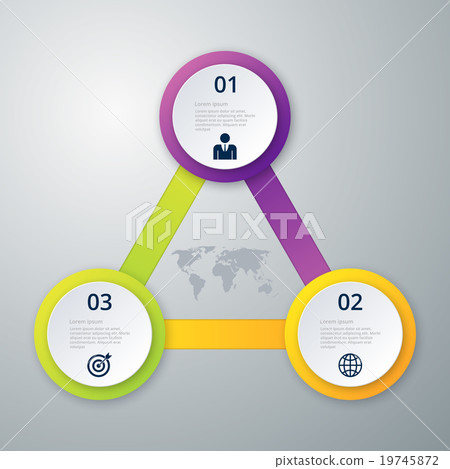 Vector illustration infographics three circles. 19745872