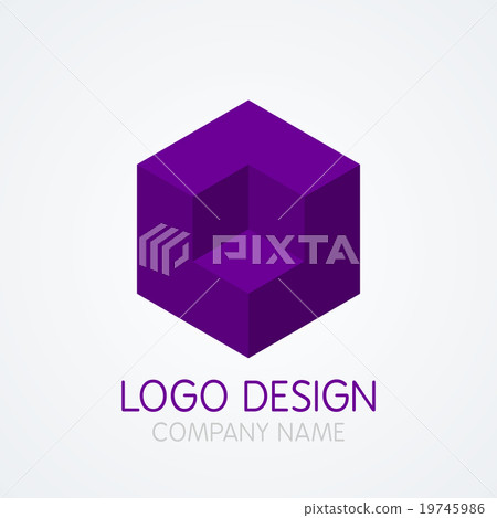 Vector illustration of logo design cube 19745986