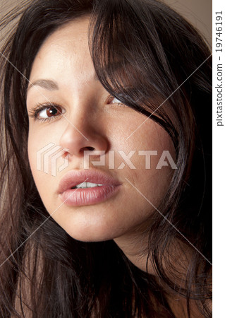closeup of beautiful face w 19746191