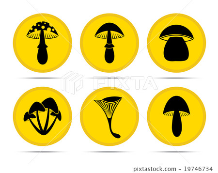 set mushroom icon set mushroom icon 19746734