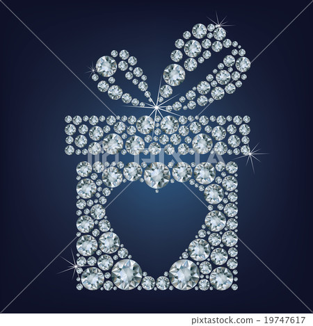 Valentine's day gift present with heart symbol Valentine's day gift present with heart symbol 19747617