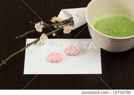 Tea ceremony (image of sweets plum) Tea ceremony (image of sweets plum) 19758796