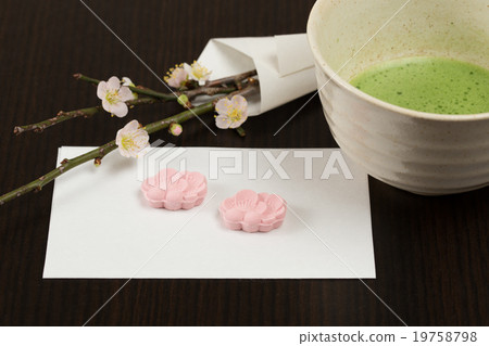 Tea ceremony (image of sweets plum) Tea ceremony (image of sweets plum) 19758798