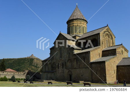 格魯吉亞的世界遺產Mutzha的Sveti Tzuvelli教堂高加索三國 格魯吉亞的世界遺產Mutzha的Sveti Tzuvelli教堂高加索三國 19760884