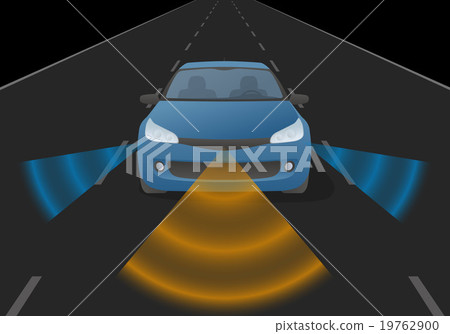 Safety car and sensor image Illustration Safety car and sensor image Illustration 19762900