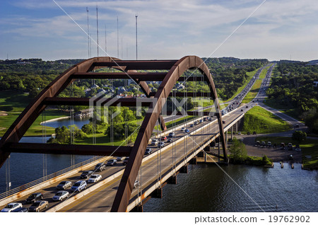 Arched Metal Bridge in Austin Texas 19762902