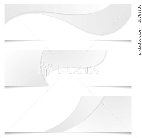 Abstract grey wavy banners 19763836
