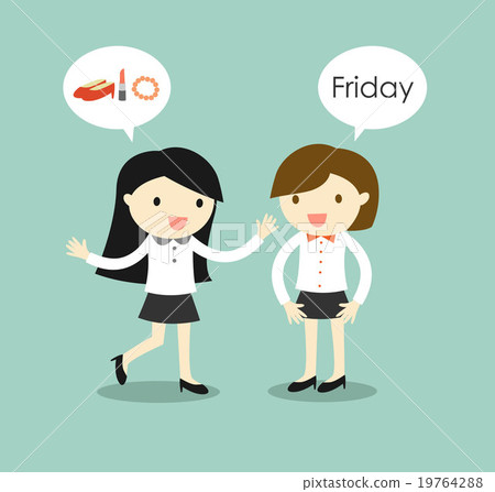 Business women planning to shopping on Friday. Business women planning to shopping on Friday. 19764288