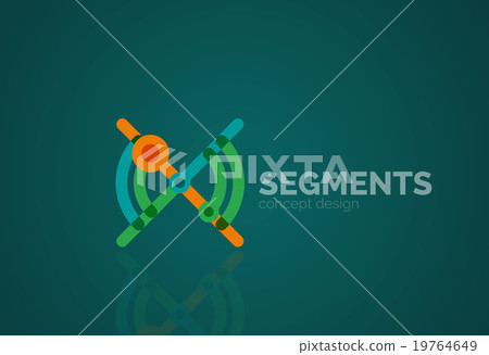 Vector outline minimal abstract geometric logo Vector outline minimal abstract geometric logo 19764649