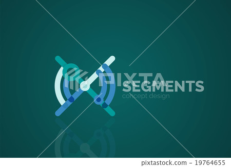 Vector outline minimal abstract geometric logo Vector outline minimal abstract geometric logo 19764655
