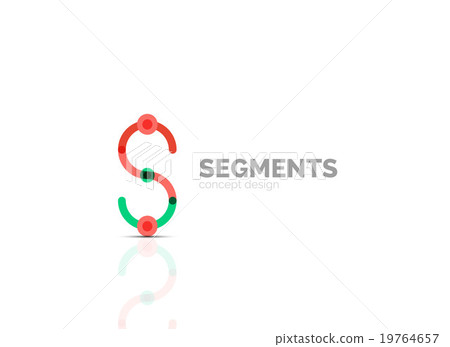 Vector outline minimal abstract geometric logo Vector outline minimal abstract geometric logo 19764657