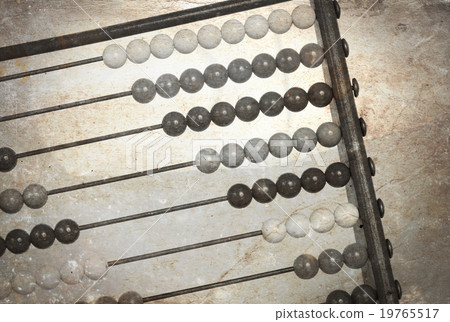Vintage picture of an old abacus Vintage picture of an old abacus 19765517