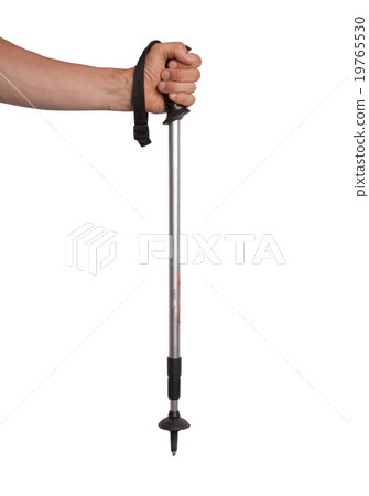 Hand and ski pole isolated Hand and ski pole isolated 19765530