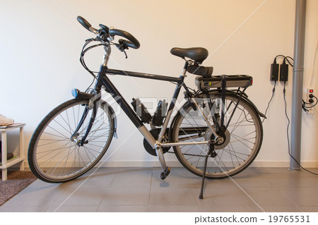 Electric bicycle in a garage 19765531