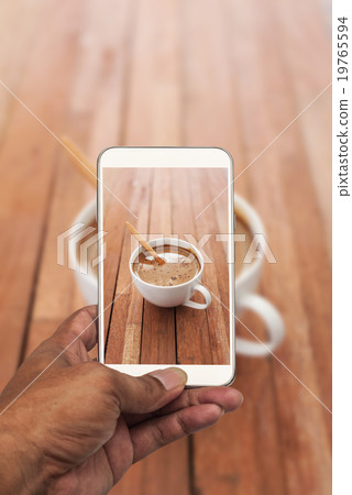 Image of shooting photograph with smart phone Image of shooting photograph with smart phone 19765594