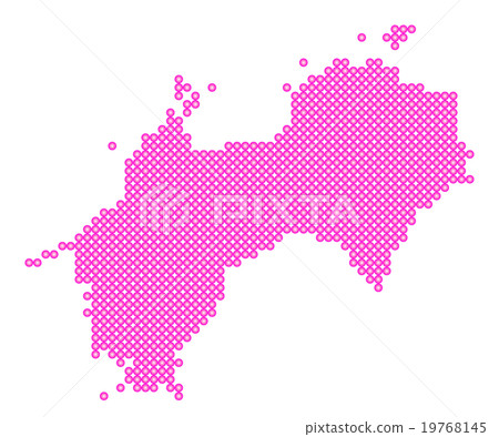 四國地圖點點粉紅色 四國地圖點點粉紅色 19768145