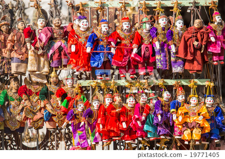 Puppet souvenir, Myanmar tradition dolls. 19771405