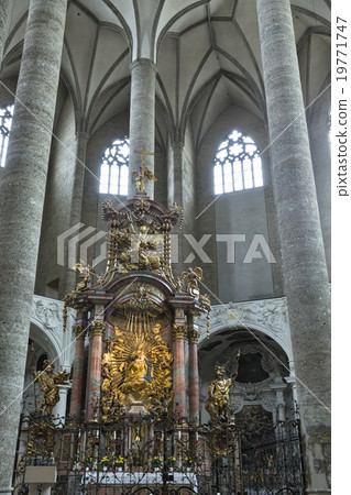 Franciscan Church interior in Salzburg, Austria 19771747
