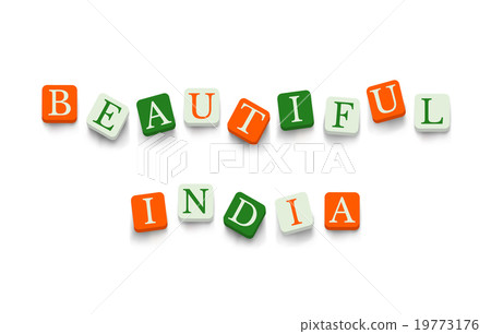 Beautiful India with colorful blocks Beautiful India with colorful blocks 19773176