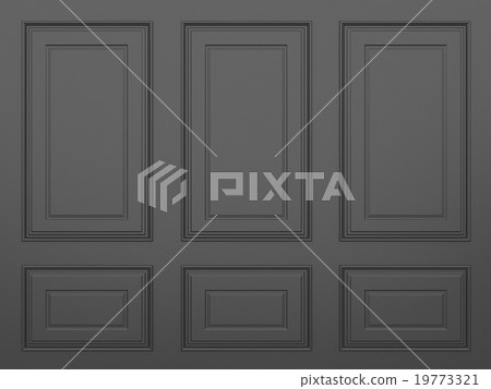 classic black wall ,3d render classic black wall ,3d render 19773321