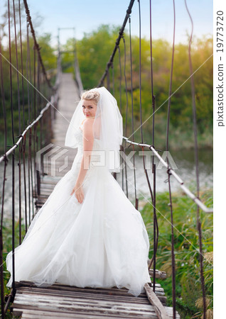 happy bride on the bridge happy bride on the bridge 19773720