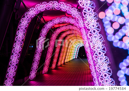 東京圓頂城市冬季照明銀河系 19774584