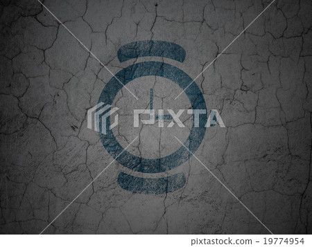 Time concept: Watch on grunge wall background Time concept: Watch on grunge wall background 19774954