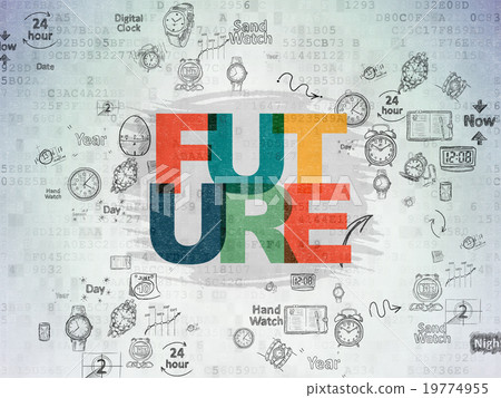 Time concept: Future on Digital Paper background-插圖素材 [19774955] - PIXTA圖庫