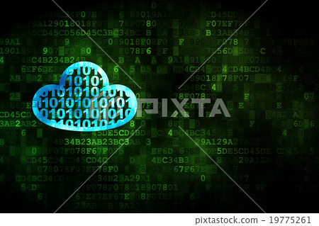 Cloud computing concept: Cloud With Code on Cloud computing concept: Cloud With Code on 19775261