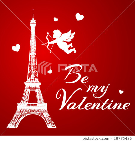 Eiffel Tower and cupid Eiffel Tower and cupid 19775486