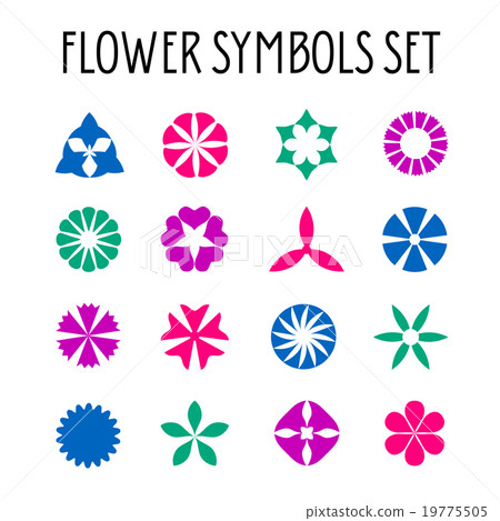 Flower icons set Flower icons set 19775505