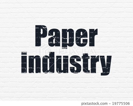 Industry concept: Paper Industry on wall 19775506